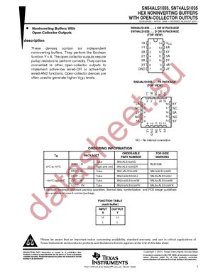 SN74ALS1035NSRG4 datasheet  